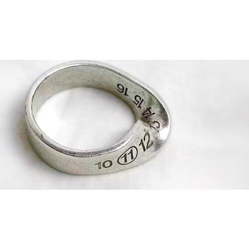 Mobius Rings For Women Engraved Numbers Old White Gold 2021 Trend Vintage Accessories Jewelry Rings Man/Couple/Teen/Girls Ring