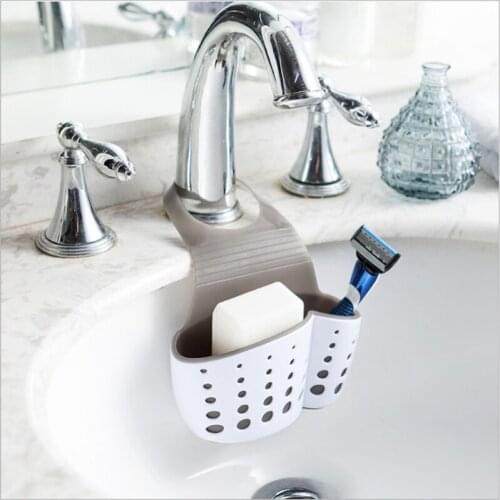 New Portable Basket Home Kitchen Hanging Drain Basket Bag Bath Storage Tools Sink Holder Kitchen Accessory-W110