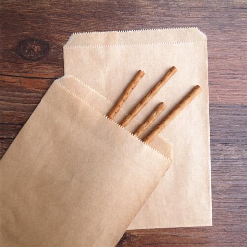 New 5x7inch brown plain Treat Craft Paper Popcorn Bags Food Safe pure white kraft Party Favor Paper bags Best Gift Bag DIY