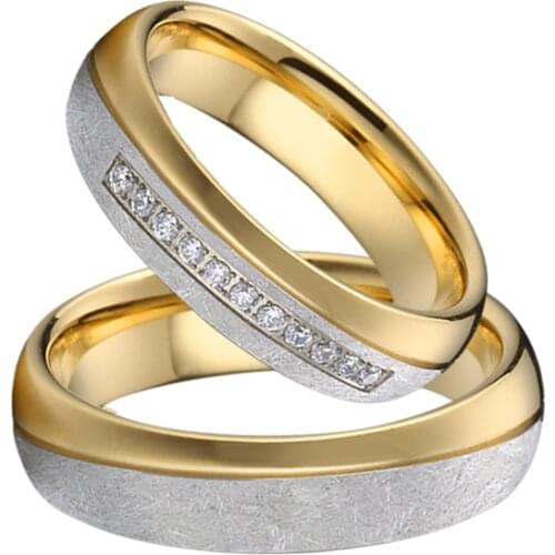Pure handmade wedding rings for men and women Anniversary promise couple marriage finger ring