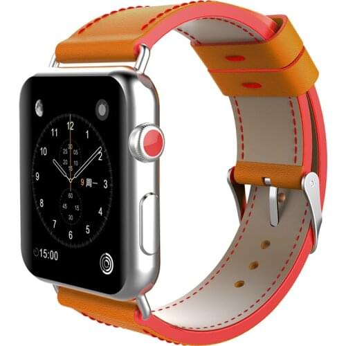 For Apple Wacth Band Colourful Design Wriststrap Genuine Leather Watch Strap For Apple Watch Series 1 2 3 Watch Replacement