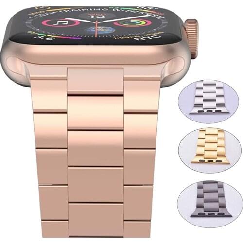 Bands For Apple Watch Series SE 6 5 4 3 2 Band Strap 38/40/42/44mm Stainless Steel Bracelet Strap for iWatch band Accessories