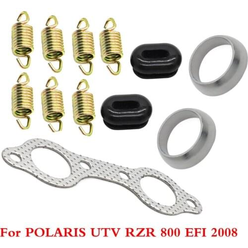 UTV Exhaust Muffler Manifold Gasket Rebuild set For Polaris Ranger RZR 800 EFI 2008 Exhaust Manifold kit Exhaust Pipe repair