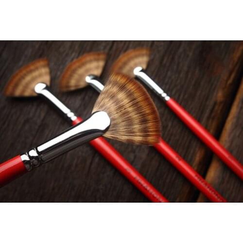 Hwahong fan-shaped pen 220 long umbrella-shaped pen,nylon + wood oil paint brush profession watercolor pen/brush art supplies