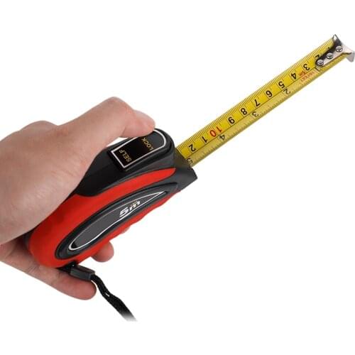 5M Retractable Self-Lock Tape Measure Steel Measurement Inch Metric Flexible Ruler Construction Craft Contractor Carpenter Tool