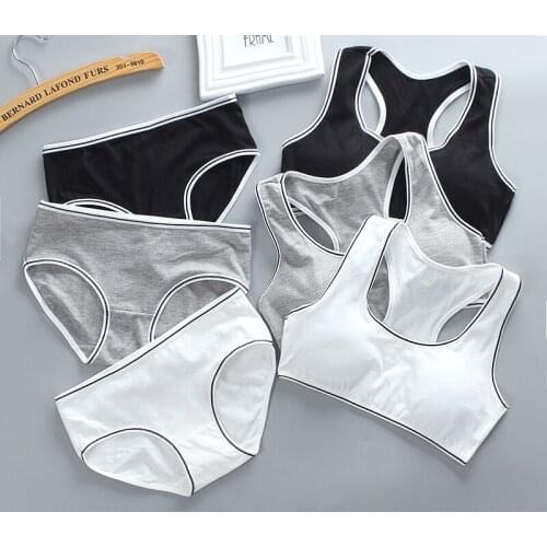High Elastic cotton sport solid color Training Bra Girls Underwear Teenage Top Base vest For Teens dance gift 8-18 Years fashion