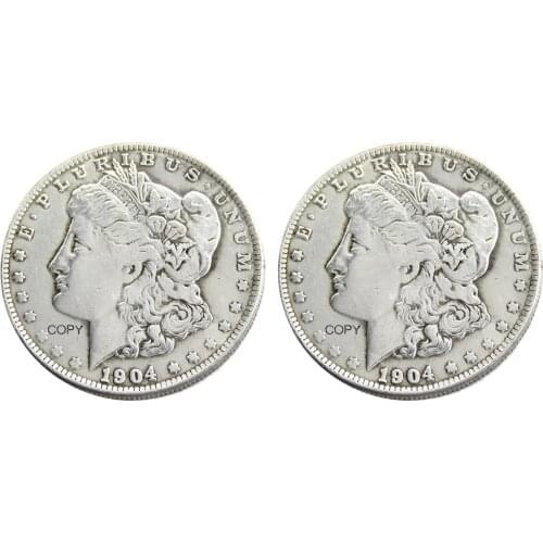 US 1904/1904Two Faces Morgan Dollar Silver Plated Copy Coin High Quality