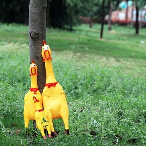 1Pc 17cm Screaming Chicken Squeeze Sound Toy Funny Pets Toy Product Sound Dog Toys Shrilling Decompression Tool Pet Product 047
