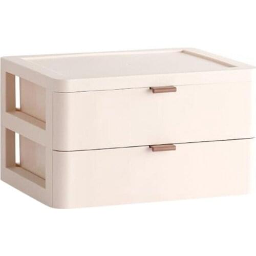 2 Tiers Office Desktop Organizer Drawer Bathroom Accessories Storage Box Cosmetic Makeup Rack Jewelry Organizer