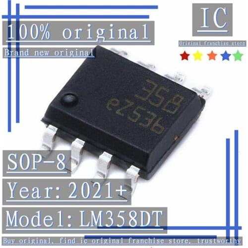 2021+100% Brand new original 20PCS-100PCS LM358DT SOP-8 Low power consumption dual operational amplifier