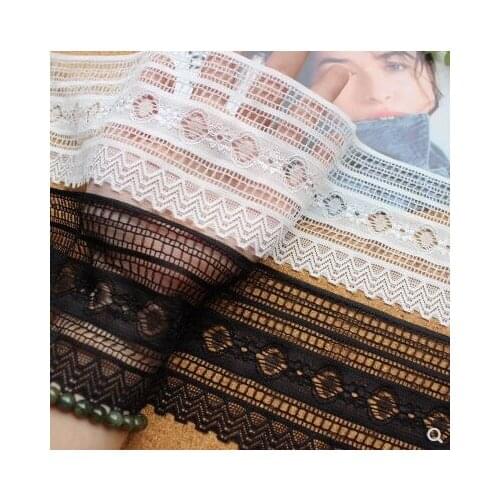 8.5CM high quality exquisite stretch lace handmade DIY clothing accessories collar collar sleeve material 5M/pack