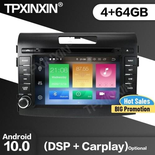 64G Car Radio 2 Din Stereo Receiver Android10.0 For Honda CRV 2012 2013 2014 2015 2016 GPS Multimedia Player Recorder Head Unit