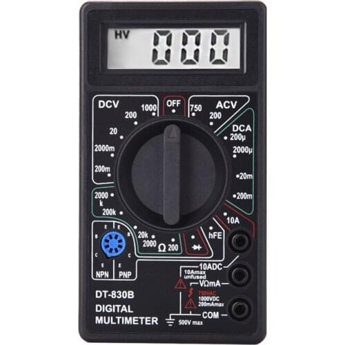 2 Color LCD Digital Multimeter AC/DC 750/1000V Voltmeter Ammeter Ohm Tester Meter Digital Multimeter DT830B Drop Shipping