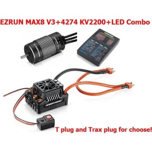 Hobbywing combo set 4274 KV2200 Brushless Motor & EZRUN Max8 V3 150A ESC Waterproof Speed Controller &1:8 Programming card