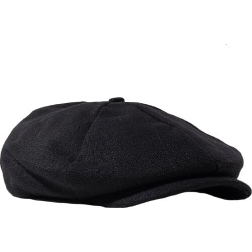 Male Plus Size Ivy Hat Big Head Man Spring Summer and Autumn Newsboy Cap Top Grade Dad Linen Beret Caps M 55-58cm L 59-61cm
