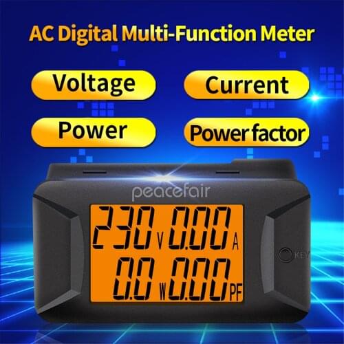 PZEM-028 AC 40-400V 100A LCD Digital Ammeter Voltmeter Multimeter Voltage Current Power Meter Tester Power Factor Meter