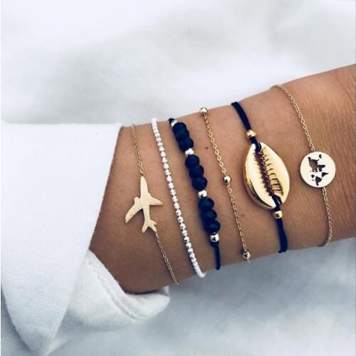 Boho Jewelry Bracelets & Bangles for Women Bohemian Vintage Bead Bracelets Set For Women Fashion Multilayer Accessories Bijoux