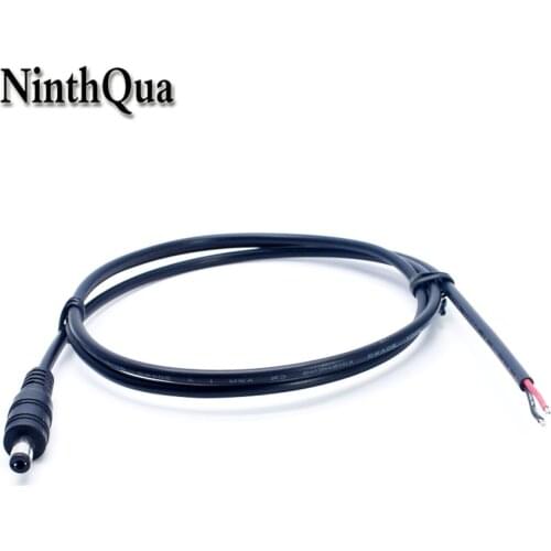 1pcs 5.5*2.1mm Male Plug with 1metre Wire DC Power Cable Charger Connector use for DIY Repairs 2Core Kable