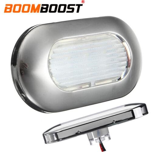 1Pcs Navigation Dome Step Light Waterproof Marine Ship Cool blue 12V LED Ceiling Only Silver Stainless Steel Marine Boat Yacht