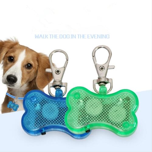 1PCS Dark Bright Pet Dog Safety LED Flashlight Push Button Switch Glow Pendant For Dogs Collar LED Glowing Collar Pet Supplies