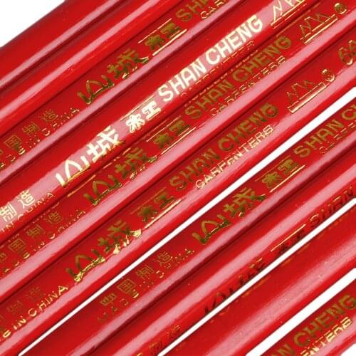 10Pcs 175mm Carpenters Pencils Black Lead For DIY Builders Joiners Woodworking