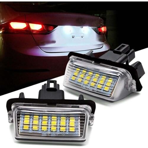 2PCS LED License Plate Lights auto number plate lamp car light assembly for Toyota Camry Yaris Vitz Avensis SAI Noah Esquire Vox