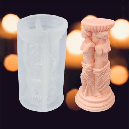 3d Art Body Candle Mold Female Candle Silicone Mold Fragrance Human Shaped Venus Goddess Candle Making Wax Plaster Mould