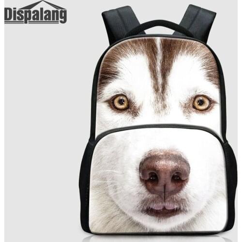 Custom Animal Dog Designer School Bags For College 17 Inch Large Canvas Laptop Backpack For Women Men Daily Bagpack Child Rugtas
