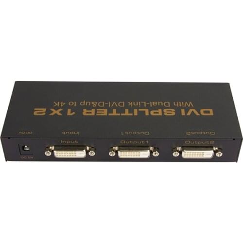 DVISP0002M1 4K DVI Dual-Link Splitter 1x2 1 DVI input Splitter 2 Output Support Full HD DVI Dual-Link Splitter