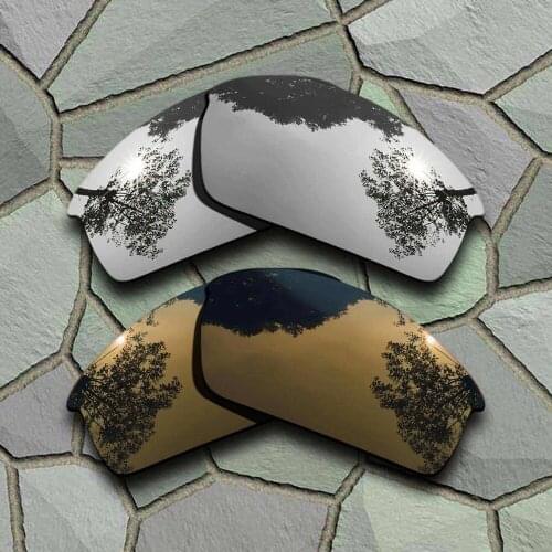 Chrome&Bronze Copper Sunglasses Polarized Replacement Lenses for Oakley Bottlecap