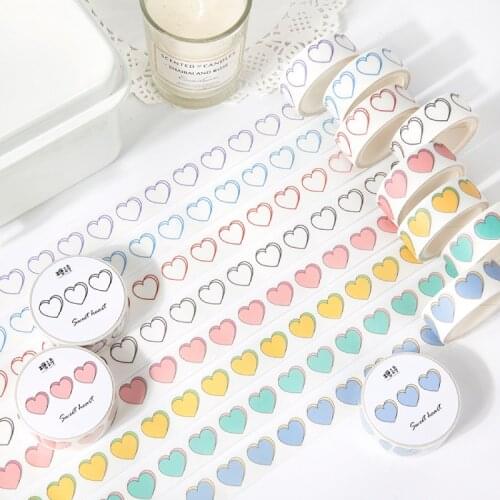Basic Love Series Washi Tape Heart Adhesive Tape DIY Scrapbooking Sticker Label Japanese Masking tape