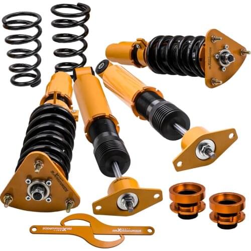 Coilover Suspension Kit For Mazda 3 2010-2013 Adj.Height Struts Shock Golden for Mazdaspeed 3 Front Rear Top Mount