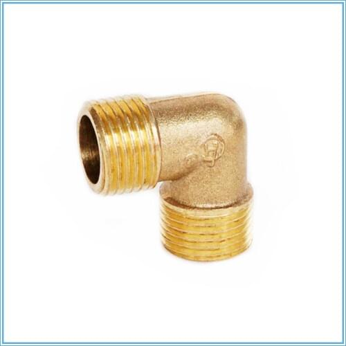 Brass Tube Fitting Adapter 90 Degree 1/8" 1/4" 3/8" 1/2" BSP Pipe Elbow Fitting Coupler