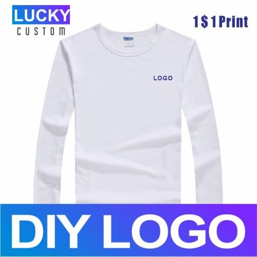 Mens short-sleeved T-shirt custom printing embroidery LOGO high-end casual comfortable breathable round neck top LUCKY customiz
