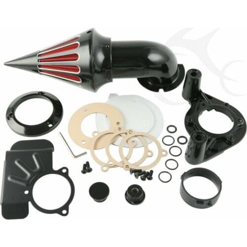 Motorcycle Black Spike Air Cleaner Kits Intake Filter For Harley Touring FLHT FLHR Road King Street Glide 08-12 10