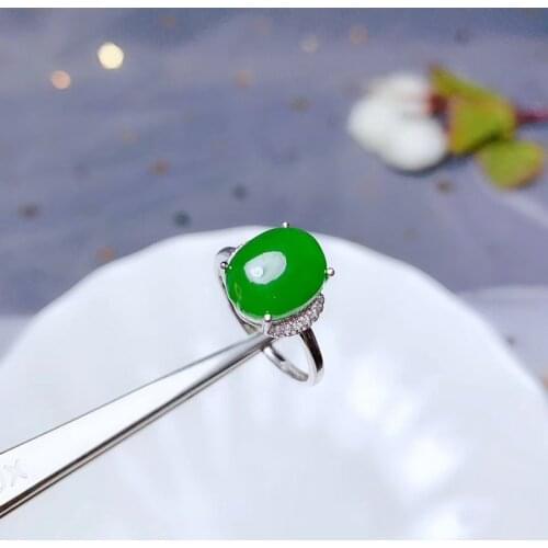 Natural Hetian Jasper Ring Elegant For Women Weddings S925 Silver Fine Jewelry Real Jasper Gemstones Hot Sale Certifacate #Q78