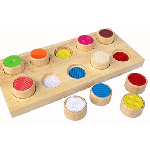 New Baby Youth Educational Wooden Blocks early learning educational toy Montessori Sensory Touch Feeling Train Tool Good Gift