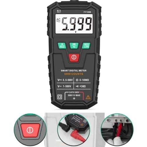 FUYI FY108B Mini Intelligent Automatic Multimeter Digital Multimeter 6000Analog Tester True RMS High Precision NCV Tester