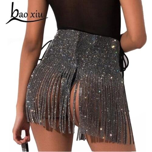 Luxury Brand Sexy Rhinestone Crystal Wedding Belt Bridal female Silver fringe tassel women Bling wide bondage Belt Straps