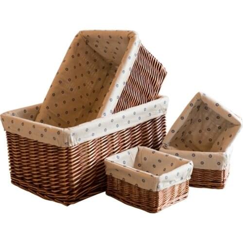 Rattan Storage Basket Home Decoration Desktop Storage Box Storage Basket Storage Box Clothing Basket