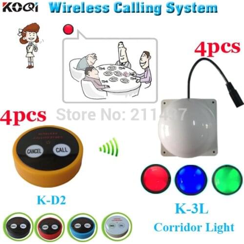 Restaurant paging system K-D2 call for client in the private rooms and corridor light for waiter in the corridor