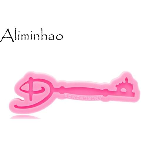 DY0789 Super Glossy 2.7/4.8inch Key Resin Mold, Mould Craft Keychain, Silicone Mold For Epoxy Resin Jewellery Making