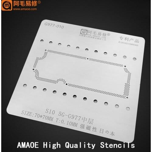 For Samsung S10 5G G977 Mainboard Middle Layer Board BGA Reballing Stencil Plant Tin BGA Reballing Stencil Solder Template