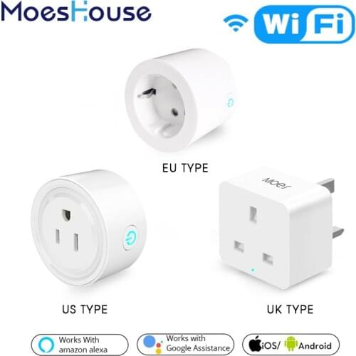 UK US EU WiFi Smart Socket Power Plug Outlet Remote Control Works with Amazon Alexa Google Home No Hub Required
