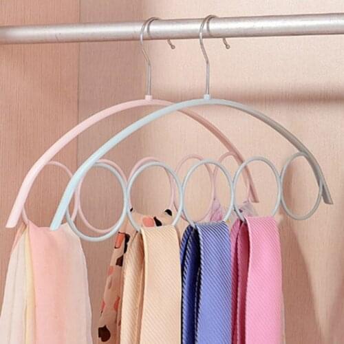 Shawl Scarf Hanger Belt Tie 5 Ring Rack Organizer Holder Hook Display Hanger 41*23cm