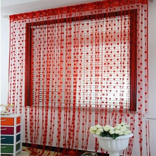 Curtain Beautiful Minimalist Heart Line Tassel String Door Curtain Window Room Divider Curtain Valance Divider String #P2