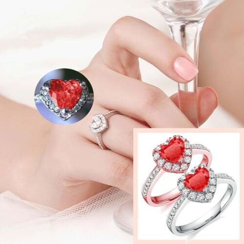 Womens Rings Exquisite Heart-Shaped Rings WomenS Engagement Wedding Jewelry Accessories Different Models кольца набор 04