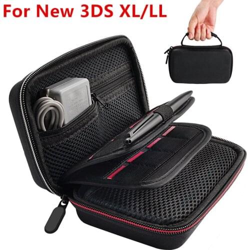 Hard Carrying Shell Case Storage Bag for Nintend NEW 3DS LL/XL New 3DSLL 3DSXL Fit Wall Charger, 16 Game Cartridge card holder
