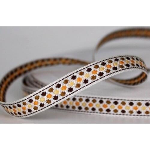 Embroidery ethnic jacquard webbing woven tape lace ribbon trim 1cm tribal boho DIY garment bag gift accessory native zakka retro