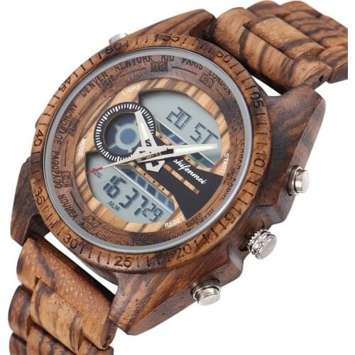 2021 Wood Watch Men Military Sport Wristwatch Mens Quartz Watches Top Brand Luxury Wooden Watch Male Relogio Masculino